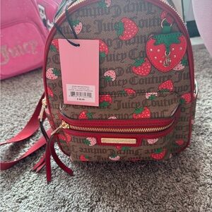 Juicy Couture chestnut strawberry mini backpack